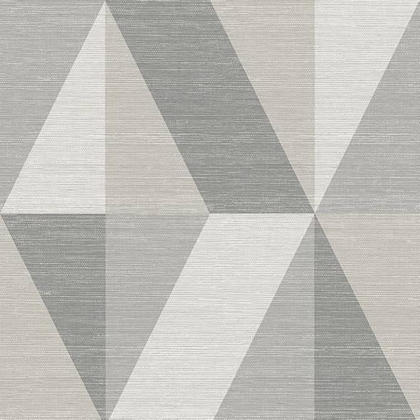 Purchase 4141-27107 A-Street Prints Wallpaper, Winslow Stone Geometric Faux Grasscloth - Solace