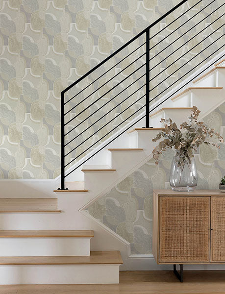 Purchase 4141-27129 A-Street Prints Wallpaper, Hollace Honey Geometric - Solace1