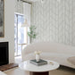 Purchase 4141-27138 A-Street Prints Wallpaper, Harlow Silver Curved Contours - Solace1