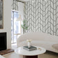 Purchase 4141-27141 A-Street Prints Wallpaper, Harlow Black Curved Contours - Solace1