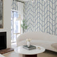 Purchase 4141-27142 A-Street Prints Wallpaper, Harlow Indigo Curved Contours - Solace1