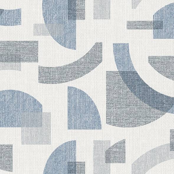 Purchase 4141-27160 A-Street Prints Wallpaper, Fulton Blue Shapes - Solace