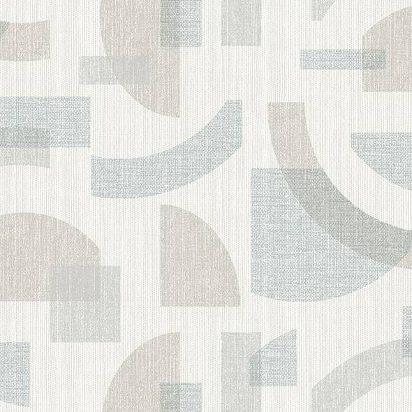 Purchase 4141-27161 A-Street Prints Wallpaper, Fulton Light Blue Shapes - Solace