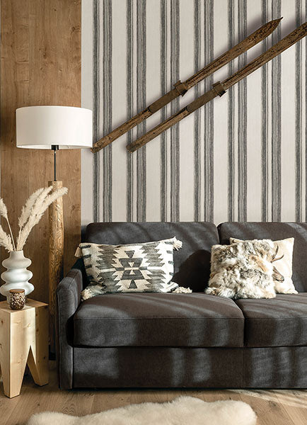 Purchase 4142-72601 Chesapeake Wallpaper, Loom Spun Charcoal - Yellowstone12