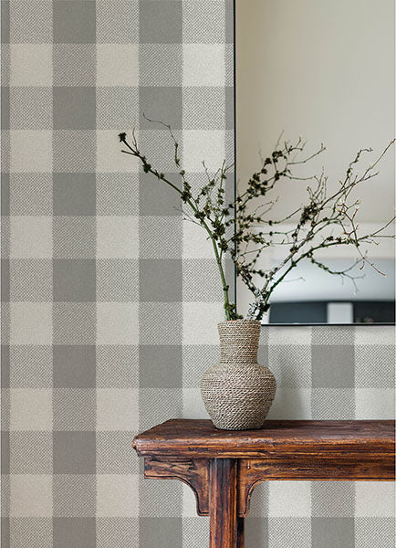 Purchase 4142-72623 Chesapeake Wallpaper, Lumberjack Grey - Yellowstone1