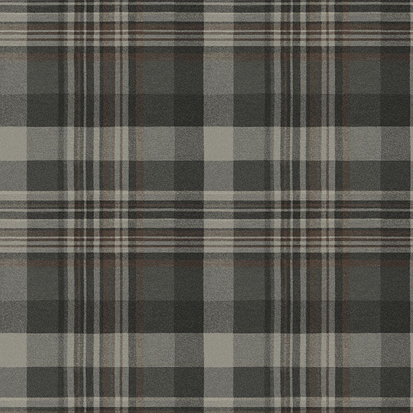 Purchase 4142-72632 Chesapeake Wallpaper, Dutton Plaid Charcoal - Yellowstone