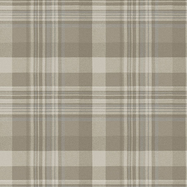 Purchase 4142-72633 Chesapeake Wallpaper, Dutton Plaid Light Brown - Yellowstone