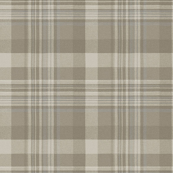 Purchase 4142-72633 Chesapeake Wallpaper, Dutton Plaid Light Brown - Yellowstone