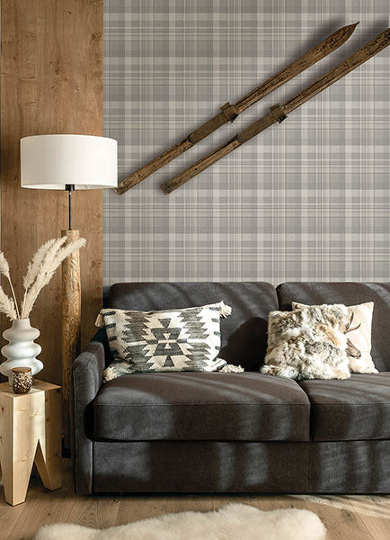 Purchase 4142-72634 Chesapeake Wallpaper, Dutton Plaid Grey - Yellowstone12