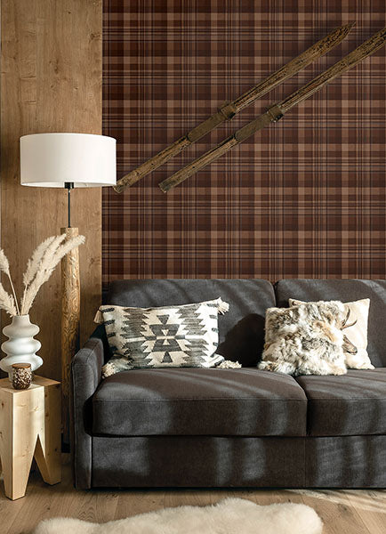 Purchase 4142-72636 Chesapeake Wallpaper, Dutton Plaid Rust - Yellowstone12