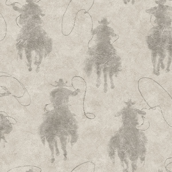 Purchase 4142-72639 Chesapeake Wallpaper, Stockman Silhouette Grey - Yellowstone