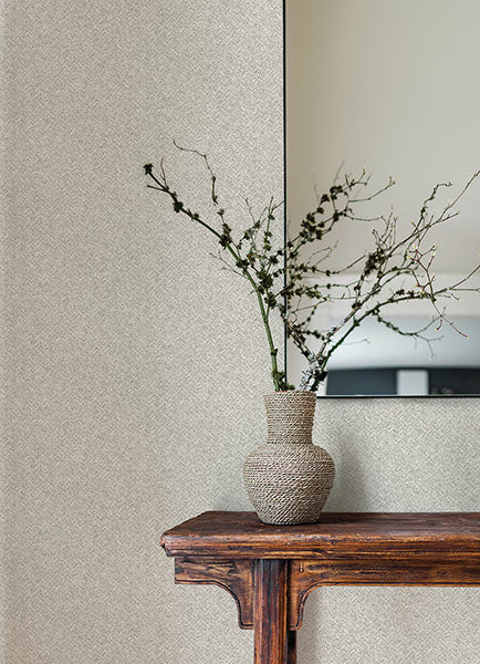 Purchase 4142-72642 Chesapeake Wallpaper, Woven Basket Light Grey - Yellowstone1