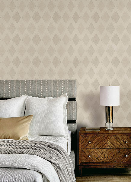 Purchase 4142-72662 Chesapeake Wallpaper, Stitched Heirloom Khaki - Yellowstone1