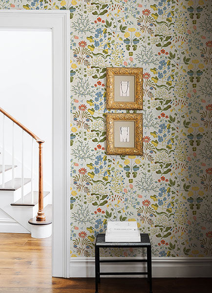 Purchase 4143-22001 A-Street Wallpaper, Groh Green Floral - Botanica12