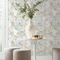 Purchase 4143-22005 A-Street Wallpaper, Brittsommar Seafoam Woodland Floral - Botanica12