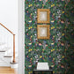 Purchase 4143-22006 A-Street Wallpaper, Brittsommar Black Woodland Floral - Botanica1