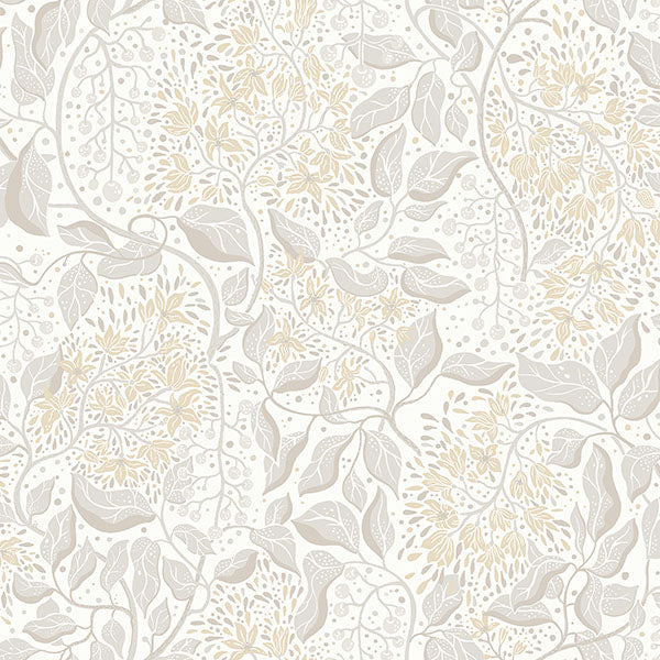 Purchase 4143-22023 A-Street Wallpaper, Turi Khaki Twining Vines - Botanica