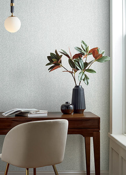 Purchase 4143-26160 A-Street Wallpaper, Ashbee Light Grey Faux Fabric - Botanica1