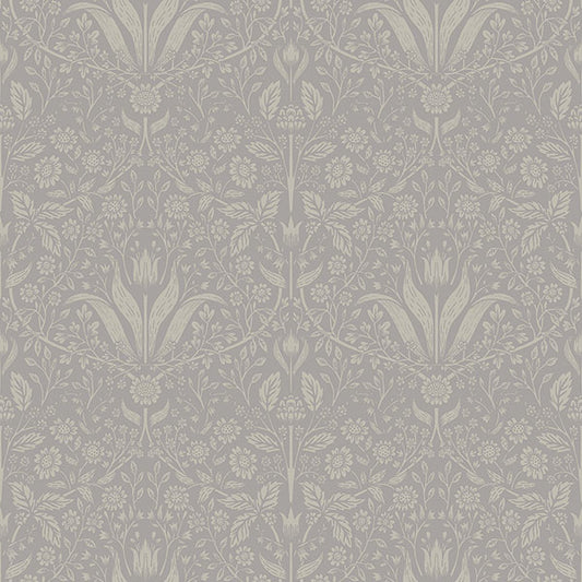 Purchase 4143-34008 A-Street Wallpaper, Mara Grey Tulip Ogee - Botanica