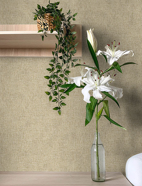 Purchase 4144-9121 Advantage Wallpaper, Buxton Brown Faux Weave - Perfect Plains1