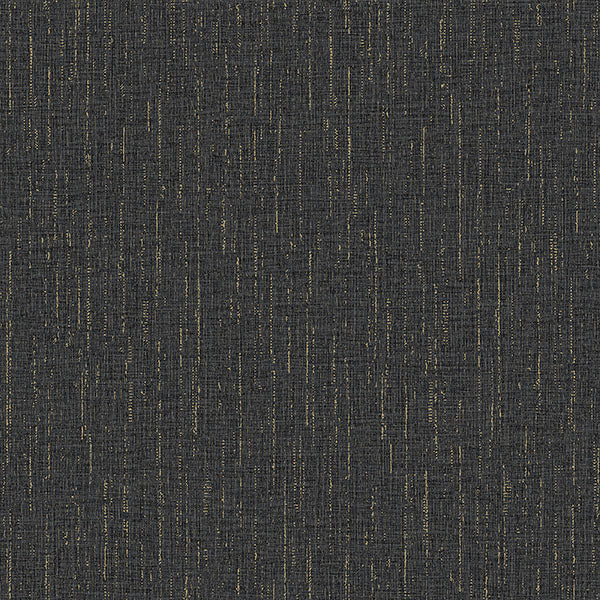 Purchase 4144-9148 Advantage Wallpaper, Sanburn Black Metallic Linen - Perfect Plains