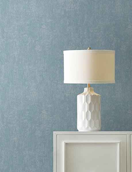 Purchase 4144-9164 Advantage Wallpaper, Edmore Sky Blue Faux Suede - Perfect Plains1