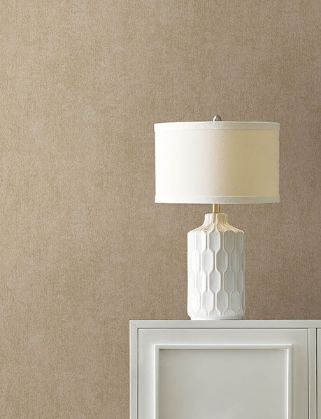 Purchase 4144-9167 Advantage Wallpaper, Edmore Light Brown Faux Suede - Perfect Plains1