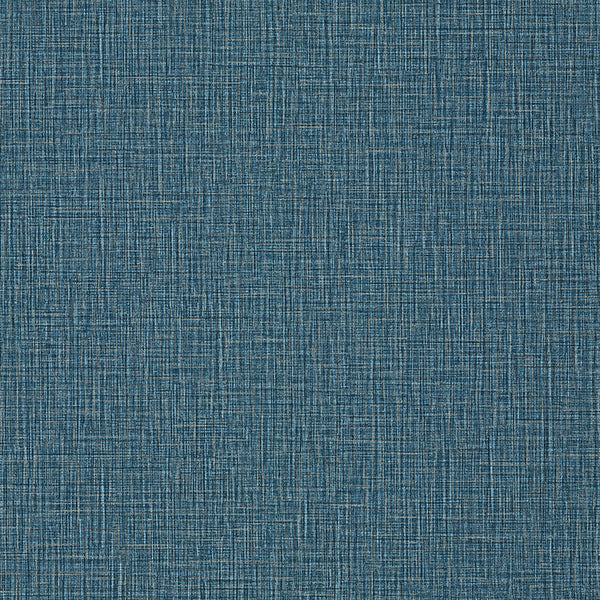 Purchase 4144-9174 Advantage Wallpaper, Eagen Blue Linen Weave - Perfect Plains