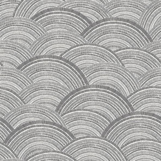 Purchase 4146-27203 A-Street Wallpaper, Encircle Black Geometric Wallpaper - Harmony