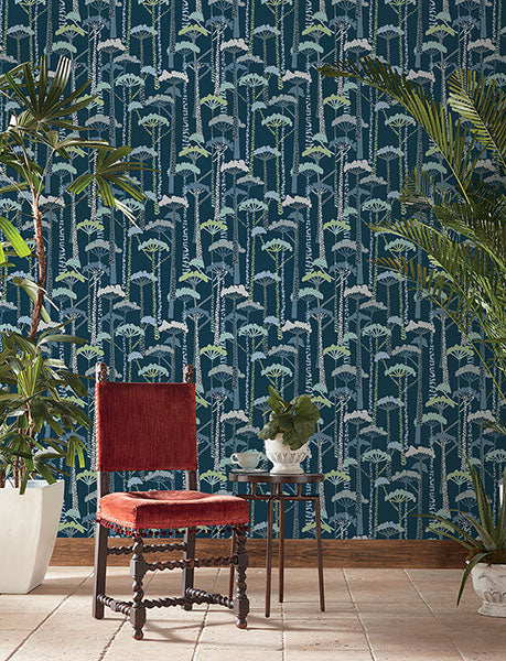 Purchase 4146-27208 A-Street Wallpaper, Unify Indigo Forest Wallpaper - Harmony1