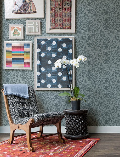 Purchase 4146-27213 A-Street Wallpaper, Urbane Denim Diamonds Wallpaper - Harmony1