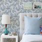 Purchase 4146-27215 A-Street Wallpaper, Wanderer Blueberry Mosiac Wallpaper - Harmony12