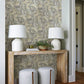 Purchase 4146-27217 A-Street Wallpaper, Wanderer Evergreen Mosiac Wallpaper - Harmony1