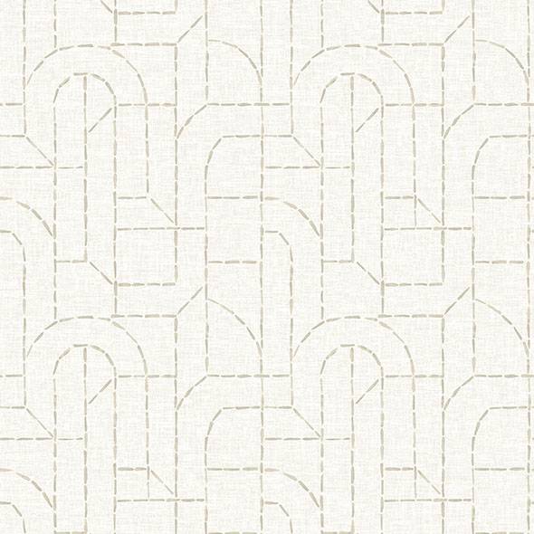 Purchase 4146-27221 A-Street Wallpaper, Integrity Dove Arched Outlines Wallpaper - Harmony