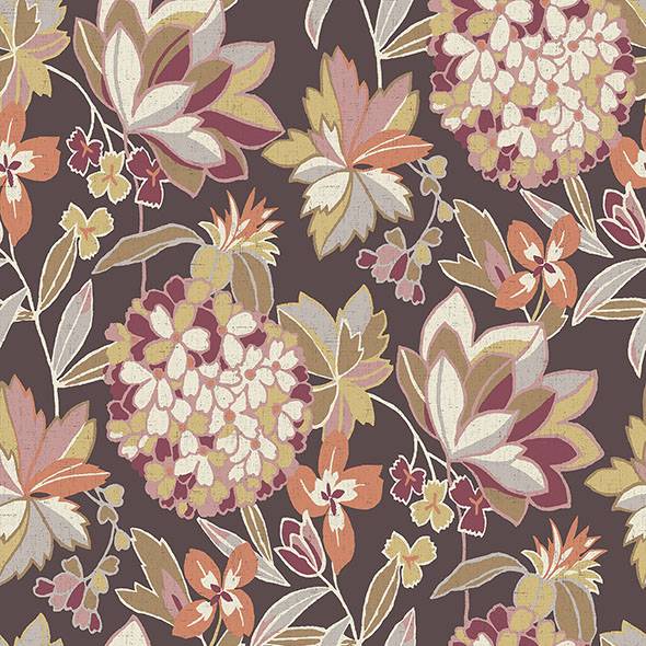 Purchase 4146-27225 A-Street Wallpaper, Valdivian Honey Floral Wallpaper - Harmony