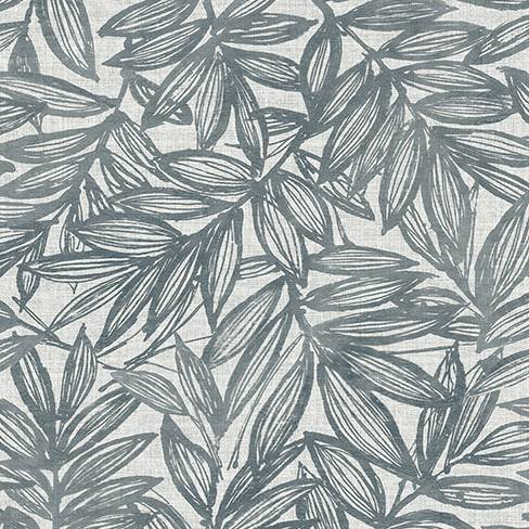 Purchase 4146-27230 A-Street Wallpaper, Rhythmic Denim Leaf Wallpaper - Harmony