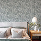 Purchase 4146-27230 A-Street Wallpaper, Rhythmic Denim Leaf Wallpaper - Harmony12