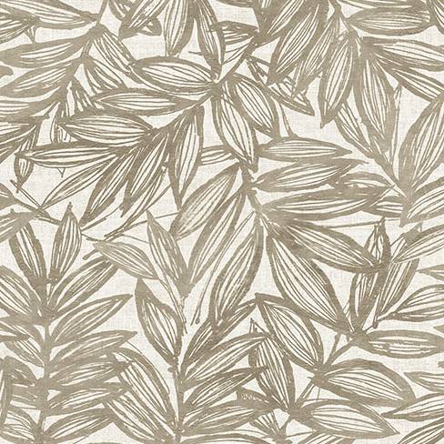 Purchase 4146-27233 A-Street Wallpaper, Rhythmic Taupe Leaf Wallpaper - Harmony