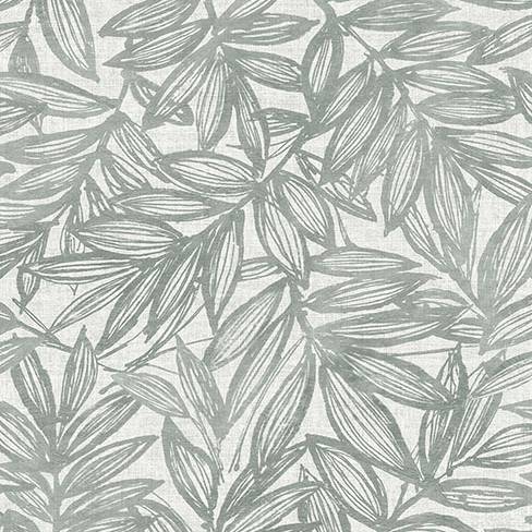 Purchase 4146-27234 A-Street Wallpaper, Rhythmic Grey Leaf Wallpaper - Harmony