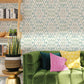 Purchase 4146-27236 A-Street Wallpaper, Solola Aqua Ikat Wallpaper - Harmony12