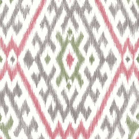 Purchase 4146-27237 A-Street Wallpaper, Solola Fuchsia Ikat Wallpaper - Harmony