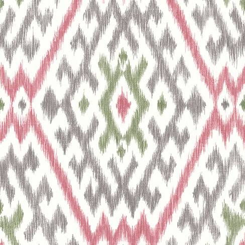 Purchase 4146-27237 A-Street Wallpaper, Solola Fuchsia Ikat Wallpaper - Harmony