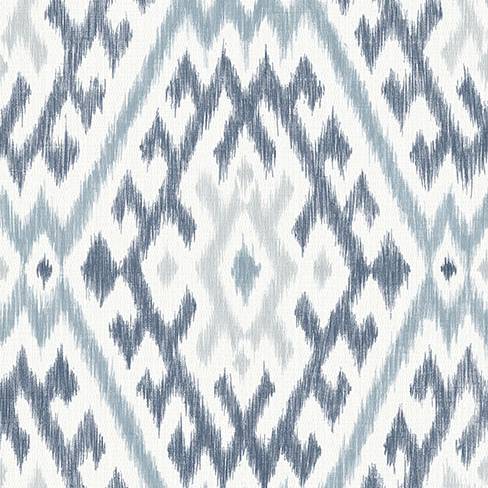 Purchase 4146-27238 A-Street Wallpaper, Solola Blue Ikat Wallpaper - Harmony