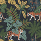 Purchase 4146-27248 A-Street Wallpaper, Caspian Navy Jungle Prowl Wallpaper - Harmony