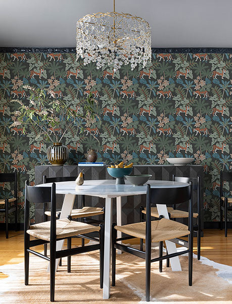 Purchase 4146-27250 A-Street Wallpaper, Caspian Grey Jungle Prowl Wallpaper - Harmony1