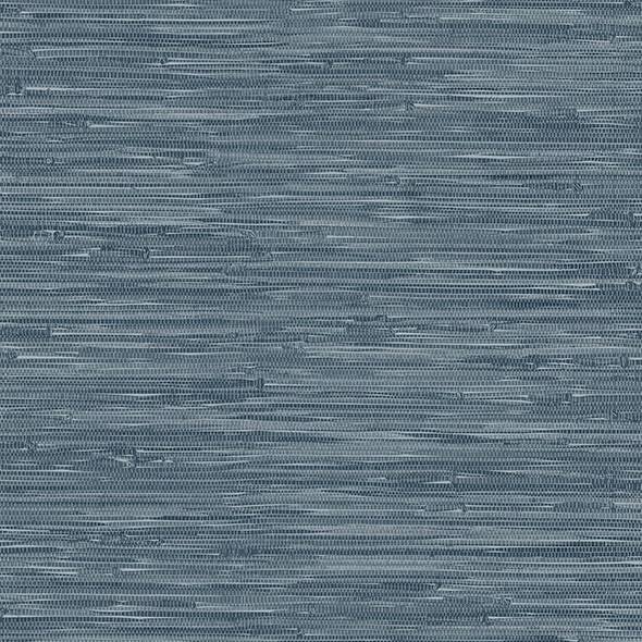 Purchase 4146-27260 A-Street Wallpaper, Exhale Indigo Woven Faux Grasscloth Wallpaper - Harmony