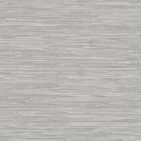 Purchase 4146-27263 A-Street Wallpaper, Exhale Light Grey Woven Faux Grasscloth Wallpaper - Harmony