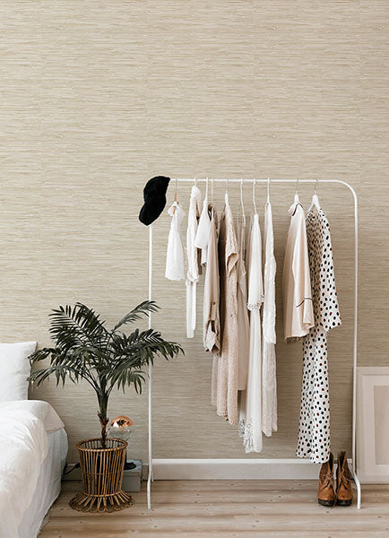 Purchase 4147-27258 A-Street Wallpaper, Exhale Dove Woven Faux Grasscloth - Haberdashery1