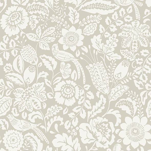 Purchase 4147-27361 A-Street Wallpaper, Marta Beige Floral Trail - Haberdashery