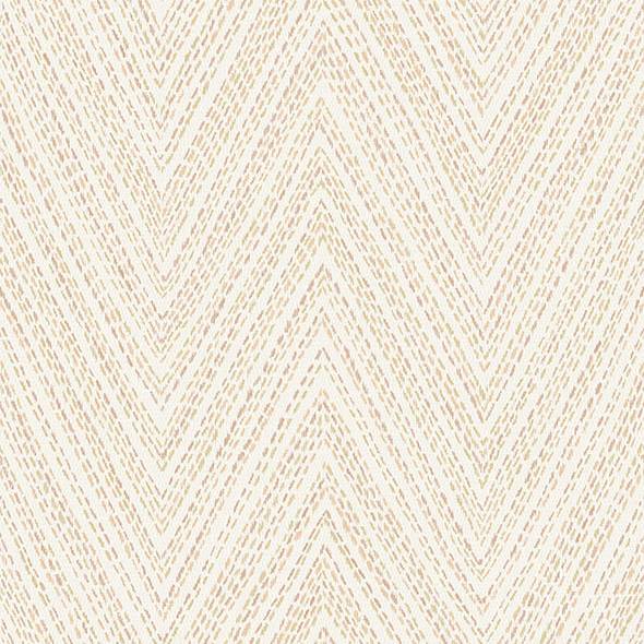 Purchase 4147-27371 A-Street Wallpaper, Lainey Apricot Stitched Chevron - Haberdashery